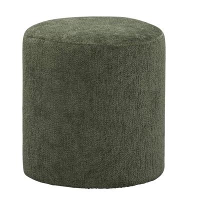 Leen Bakker - Hocker Wenen - 40xØ37 Cm - Stof - Groen