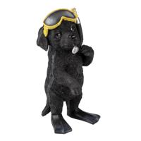 Clayre & Eef Zwarte Decoratie hond 11*11*23 cm 6PR3374