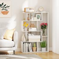 Open Geometrisch Boekenrek 6-cube Grote Boekenrek met Kantelbeveiligingen Vloerorganizer Display rek