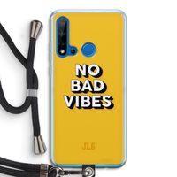 No Bad Vibes: Huawei P20 Lite (2019) Transparant Hoesje met koord