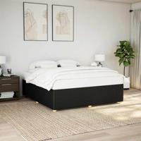 Bedframe zonder matras stof zwart 180x200 cm