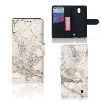 Nokia 1 Plus | Bookcase | Marmer Beige