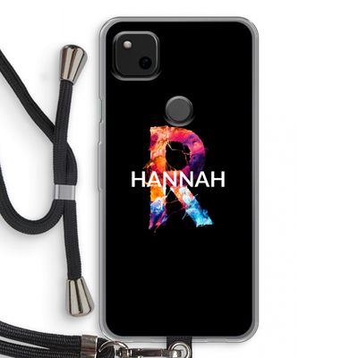 Abstract Spectrum: Pixel 4a Transparant Hoesje met koord
