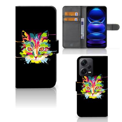 Xiaomi Poco X5 Pro | Note 12 Pro 5G Leuk Hoesje Cat Color | Portemonnee hoesje