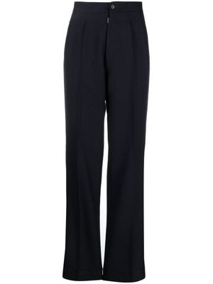 Maison Margiela pantalon en laine à chevrons - Bleu