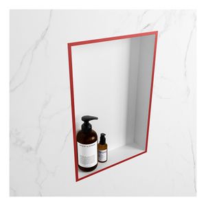 Wandnis Solid Surface Easy | In- en opbouw | 30x45x8 cm | 1 vak | Fire/Talc