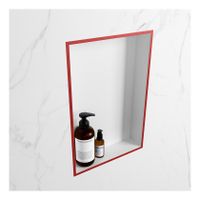 Wandnis Solid Surface Easy | In- en opbouw | 30x45x8 cm | 1 vak | Fire/Talc