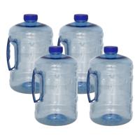 Gerimport Watercontainer/jerrycan - 4x - 2 Liter - Kunststof - blauw - 13 x 22 cm - kamperen/camping