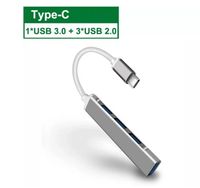 USB3.0 Hub - 4-poorts - Mini-hub- Multi Splitter - Hoge Snelheid 5Gbps voor Pc Computer USB - Multipoort type C - thumbnail