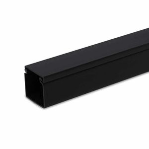 Kabelgoot zwart 25x25mm 2 meter RAL 9005 in folie Canalit 952030 prijs per meter