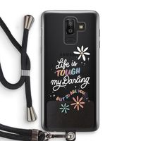 Tough Life: Samsung Galaxy J8 (2018) Transparant Hoesje met koord