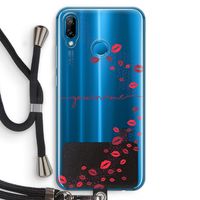 Kusjes: Huawei P20 Lite Transparant Hoesje met koord