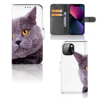 iPhone 13 Mini | Telefoonhoesje | Met pasjeshouder | Kat