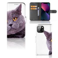 iPhone 13 Mini | Telefoonhoesje | Met pasjeshouder | Kat