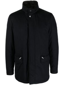 Moorer high-neck padded jacket - Bleu