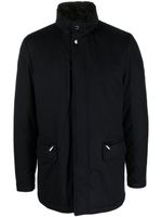 Moorer high-neck padded jacket - Bleu - thumbnail