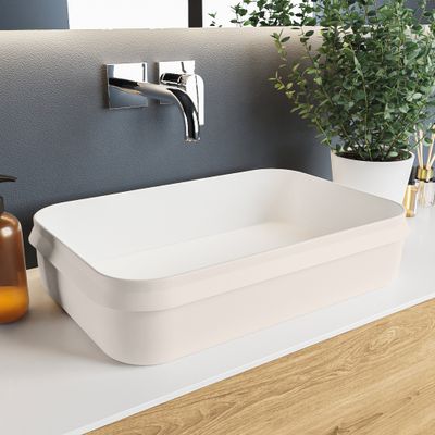 MONDIAZ ARVO Waskom solid surface 55cm kleur Linen / Talc