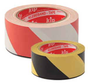 kip 339 pvc-markeringstape wit/rood 50mm x 66m