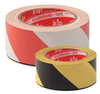 kip 339 pvc-markeringstape wit/rood 50mm x 66m