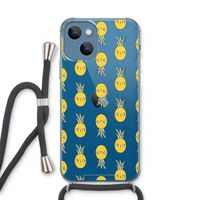 Ananas: iPhone 13 Transparant Hoesje met koord