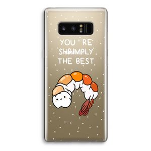 You're Shrimply The Best: Samsung Galaxy Note 8 Transparant Hoesje