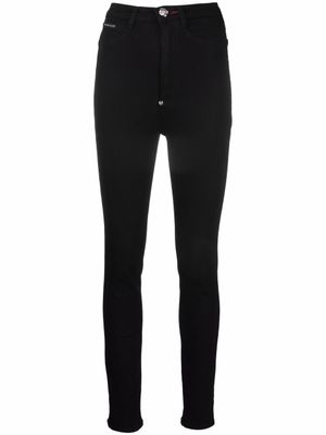 Philipp Plein jean skinny à taille haute - Noir