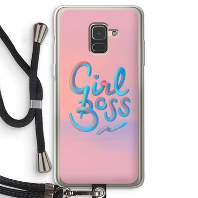 Girl boss: Samsung Galaxy A8 (2018) Transparant Hoesje met koord