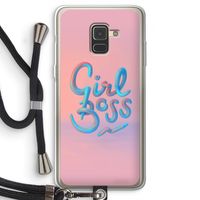 Girl boss: Samsung Galaxy A8 (2018) Transparant Hoesje met koord