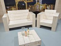 Steigerhouten Loungebank Set Diana - Ideaal voor Tuin of Veranda