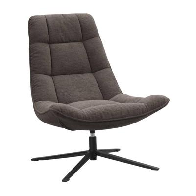 Leen Bakker - Fauteuil Emily - Donker - Polyester - Bruin - 82x93x101 Cm