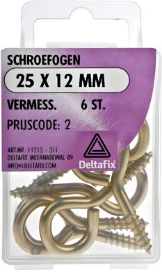 Schroefoog 25x12mm vermess 6st - Deltafix