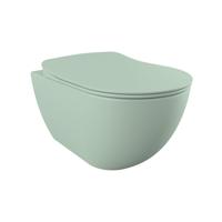 Creavit Hangend Toiletset - 35.3x51cm - spoelrandloos - met zitting - nijlgroen SW1152758/SW1152755