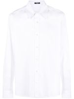 Balmain chemise en coton à logo brodé - Blanc - thumbnail