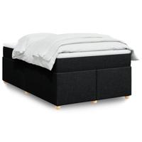 Boxspring met matras stof zwart 120x190 cm