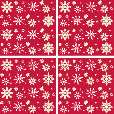 Kerst Sneeuwvlokken patroon onderzetters