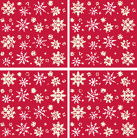 Kerst Sneeuwvlokken patroon onderzetters