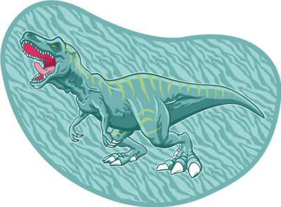 Vinyl vloerkleed dieren Streep tyrannosaurus rex dinosaurus