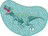 Vinyl vloerkleed dieren Streep tyrannosaurus rex dinosaurus Vinyl vloerkleed dieren Streep tyrannosaurus rex dinosaurus
