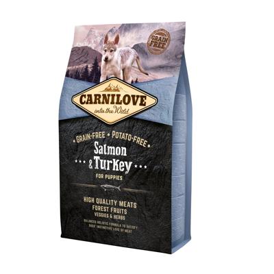 CARNILOVE Salmon and turkey for puppies - droog hondenvoer - 4kg