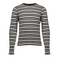 Geisha winter top meisjes - zwart/wit - ajour - longsleeve, gestreept