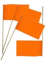 Oranje zwaaivlaggetjes papier - 50 stuks