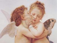 Kunstdruk William Bouguereau - The first Kiss 80x60cm