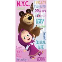 Masha en de Beer Strandlaken NY - 70 x 140 cm - Katoen - thumbnail