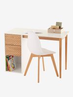 Bureau CHEVRONS-lijn wit/hout