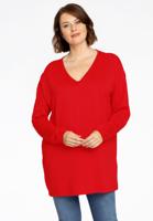 Yoek trui met V-hals | Rood | Maat 54/56