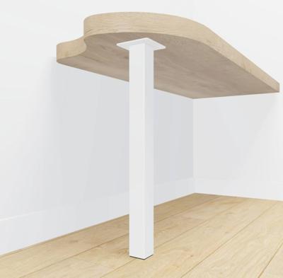 Tafelpoot wit vierkant 40x40 mm - per meter