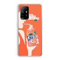 Peach please!: Oppo A95 5G Transparant Hoesje