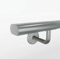 Ovale trapleuning RVS 48x20 mm - per meter