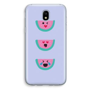Smiley watermeloen: Samsung Galaxy J5 (2017) Transparant Hoesje