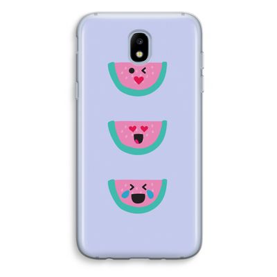 Smiley watermeloen: Samsung Galaxy J5 (2017) Transparant Hoesje